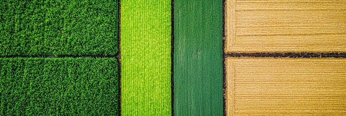 Aerial composition of farm composting site integrated into organic agriculture field. 