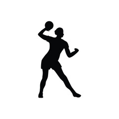 silhouette of a woman running