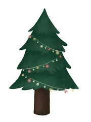 Christmas Trees Clipart Set – Cozy Winter Holiday PNG Collection