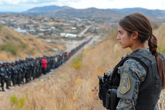 Vulnerable Mexican asylum applicants at border facility seeking legal refuge.