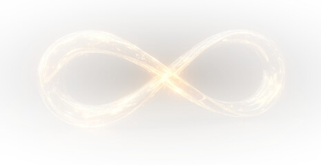 Minimal endless 8 icon on dark space.