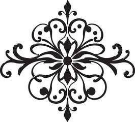 Elegant Floral Vintage Ornament Vector | Decorative Swirl Border Design for Invitations, Frames, and Logo Decoration