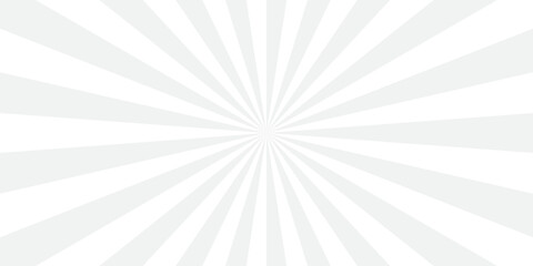 sunburst pattern white and gray design. Vintage sunrays illustration swirl line. sun beam vector banner design pop art comic burst gradient concept pattern.	