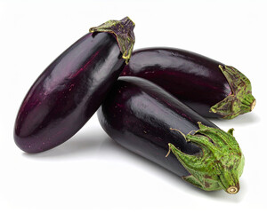 eggplants isolated on white background