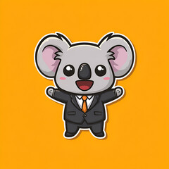 Obraz premium Cute Koala in a Formal Suit