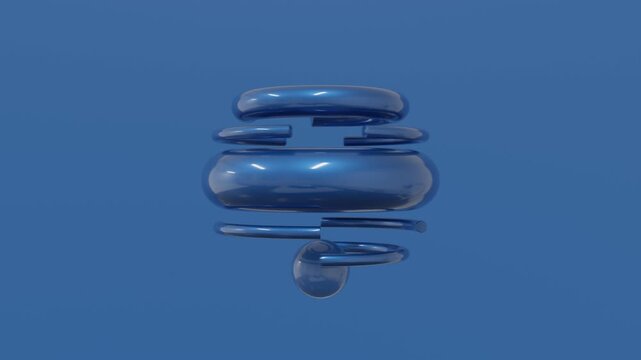 Elegant blue 3D abstract composition with subtle geometric structures and soft contrast, crafted for vibrant brand visuals, promotional motion graphics, and contemporary digital backgrounds