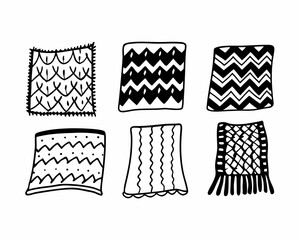 Collection of six decorative textile patterns