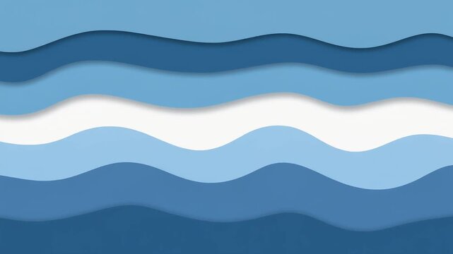 Abstract Blue Wave Pattern Background with Dynamic Ocean-Inspired Curves