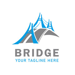 Modern style bridge logo vector icon illustration
