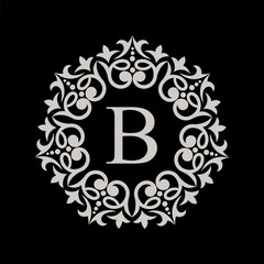 Luxury logo monogram crest template design vector illustration