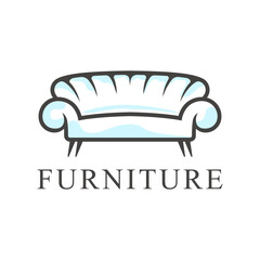 Furniture logo design vector with creative concept