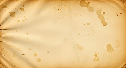 Aged parchment paper with stains and wrinkles, conveying a vintage and historical feel, perfect for design backgrounds and creative projects