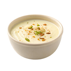 Rabri in small bowl isolated on a transparent background png