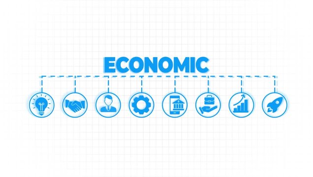 Economic Crisis icon - video . economic, crisis, market crash, economic bubble, bank run, inflation, currency fall, unemployment, infographic, concept, banner,