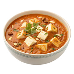 Shahi paneer indian curry isolated on a transparent background png