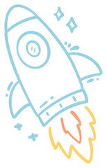 Stylized Rocket Sticker