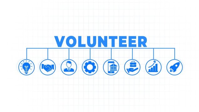 Volunteer icon - vector illustration . volunteer, charity, help, together, support, unity, donation, community, assistant, social, service, infographic, template, concept, banner, icon set