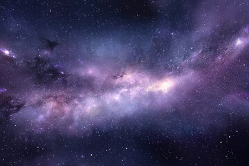 Fototapeta premium Majestic milky way galaxy adorned with vibrant nebula showcasing stunning cosmic beauty and myriad stars at night