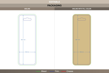Bookmark dieline designed through vector alignment refining printing tone packaging outline die line fold builds slim flat structure perfect for stylish paper mark product