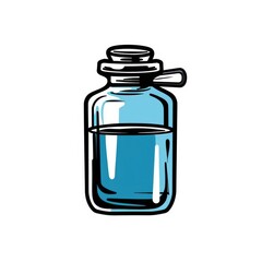 Illustration of Glass Bottle with a Cork Stopper.