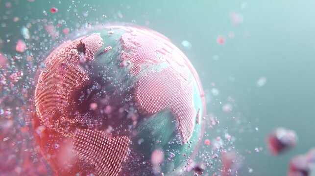 Abstract earth explosion