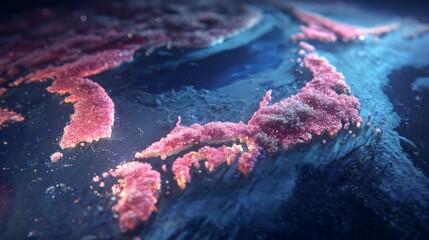 Fototapeta premium Abstract map of asia with detailed borders