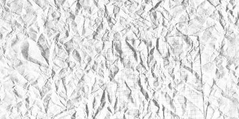Stippled crumpled paper sheet grunge craft overlay texture with halftone gradient vector illustration. Old vintage crumpled stipple paper grunge punk overlay craft background