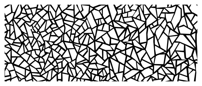Irregular cracked mosaic pattern abstract polygonal shards like shattered glass seamless vector background
