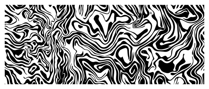 Abstract liquid marble seamless pattern vector background fluid psychedelic zebra print texture