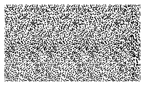 Abstract sprinkle and dash pattern black and white memphis confetti seamless vector background