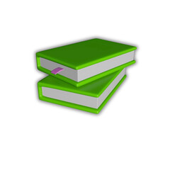 green book isolated on white