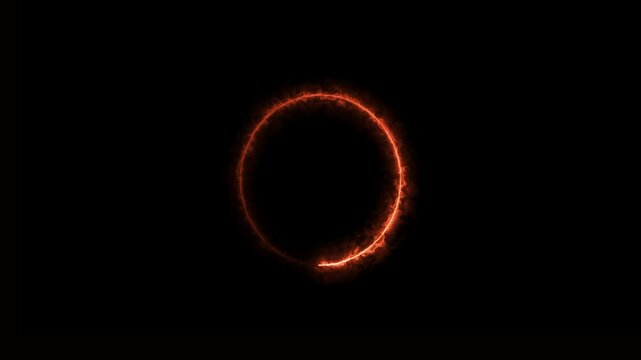 Glow Cercle Shape icon Animation in Black Screen

