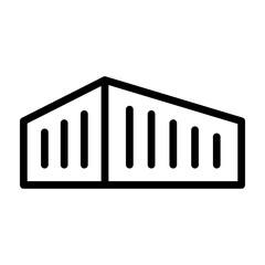Shipping Container Vector Line Icon Design
