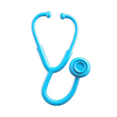 Light blue stethoscope on black background