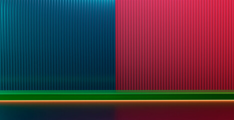 3d rendering modern studio pedestal displaying product on colorful background