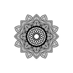 Mandala circular flower pattern for relaxing coloring book and graphic design