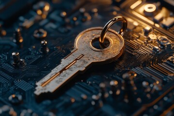 Secure Financial Network Access with Encrypted Circuit Boards, Digital Keys, and Data Pathways