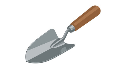 Detailed illustration of a hand trowel, perfect for gardening, in a professional and clean design