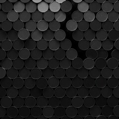 Abstract seamless repeating background texture created by numerous metallic silver and gray cylindrical containers, stacked tightly ,chrome ,tight ,packaging