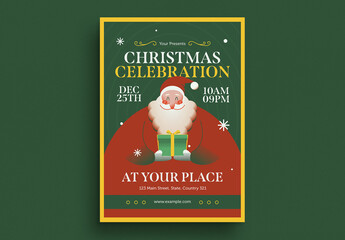 Retro Christmas Event Celebration Flyer