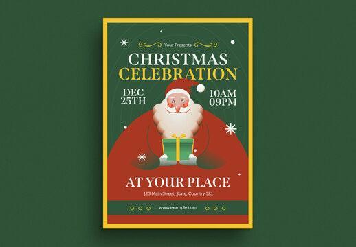Retro Christmas Event Celebration Flyer
