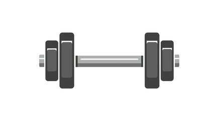 Graphic illustration of a classic dumbbell, symbolizing strength, fitness, and effective physical exercise for home or gym workouts