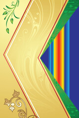 Abstract Ornamental Design with Radiant Gradient Diamond Shape Background