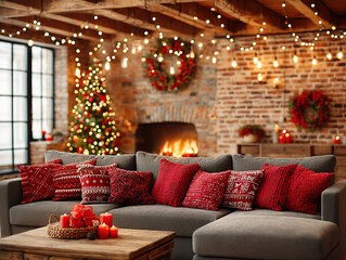 Naklejka premium a cozy Christmas interior