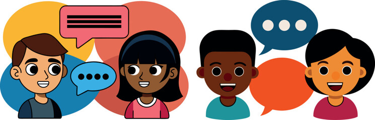 happy kids cartoon, children smile vector, diverse student illustration, multicultural children clipart, joyful friendship art, classroom kids design, childhood happiness concept, education theme art,