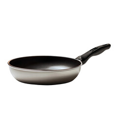 Gray frying pan with black handle
