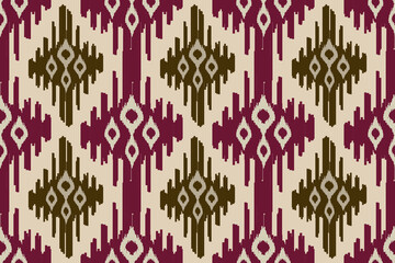 ikat Abstract Ethnic art. Seamless pattern in tribal, folk embroidery, and Mexican style. Aztec geometric art ornament print.Design for carpet, cover.wallpaper, wrapping, fabric, clothing	