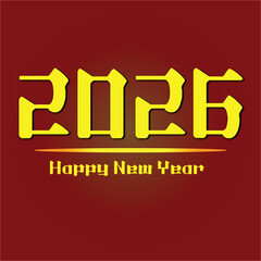 2026 Happy new year poster design