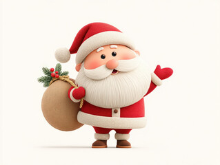 Obraz premium Santa with a money bag