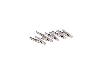 Silver Alligator Test Clips for Electronics and DIY Circuits